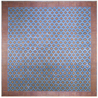 Grand tapis indien en coton Dhurrie