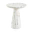 Table d'appoint sculpturale contemporaine Merek MGO avec finition veinée inspirée de la pierre, détails Art déco et construction durable-133726468-133726469