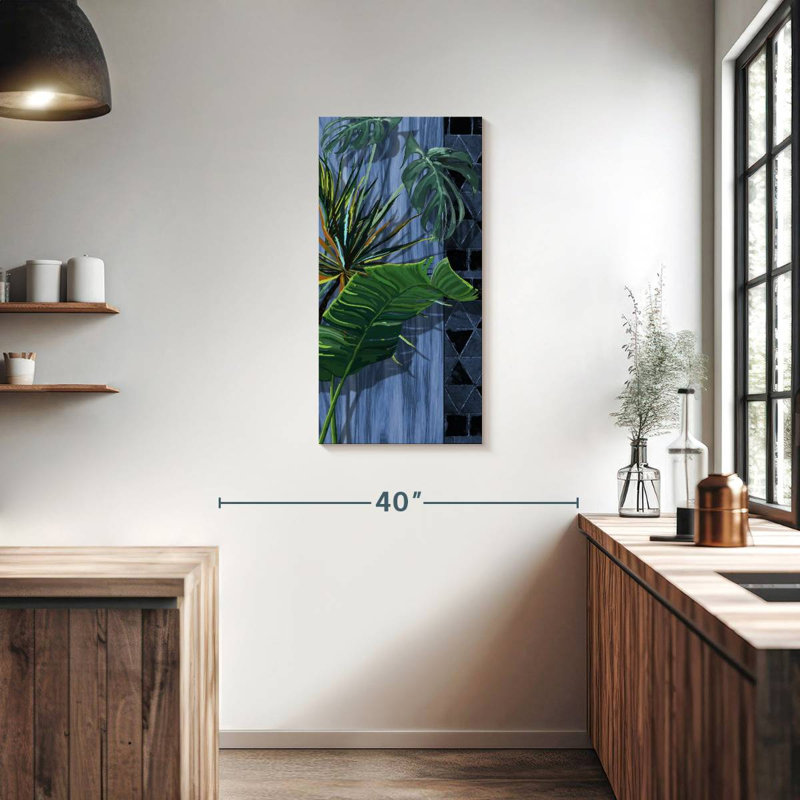 Indoor Green Leaves, 36" H x 18" W
