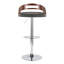 Tabouret de bar pivotant réglable Mid-Century moderne et revêtement en similicuir-1649522943