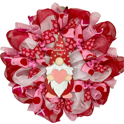 Couronne de gnome «Happy Valentines Day»