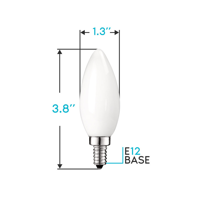 5 W (équivalent à 60 W), ampoule DEL B11, à intensité variable, blanc chaud (2 700 K) / culot candélabre