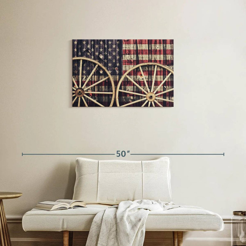 Borges American Wagon Wheels, 20" H x 30" W