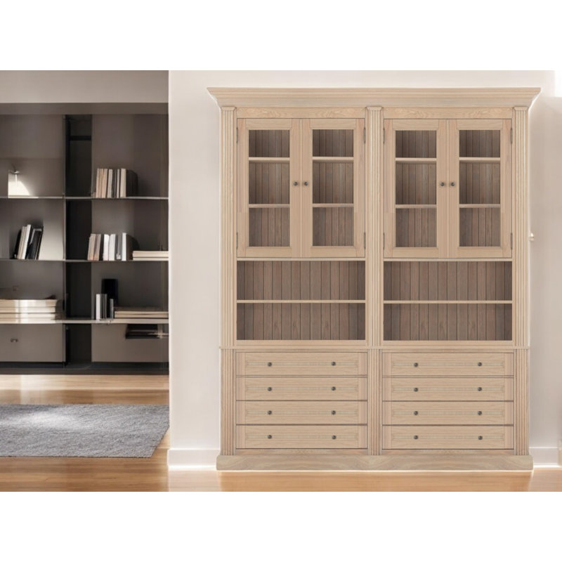 Edier 94.48 cm H x 78.74 cm W Library Bookcase