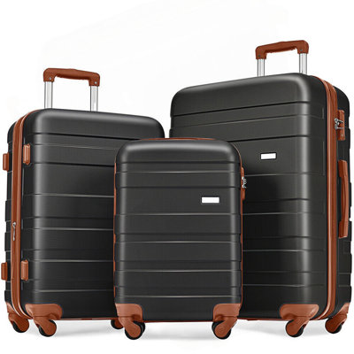 Luggage Sets New Model ABS Hardshell 3Pcs Clearance Luggage Hardside Lightweight Durable Suitcase Sets Spinner Wheels Suitcase With TSA Lock 20''24''28''