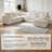Kammerer 7-Piece Upholstered Corner Cloud Sectional Sofa with Reversible Cushions and Storage Ottoman