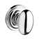 Ellipse Privacy Door Knob with Traditional Round Rose