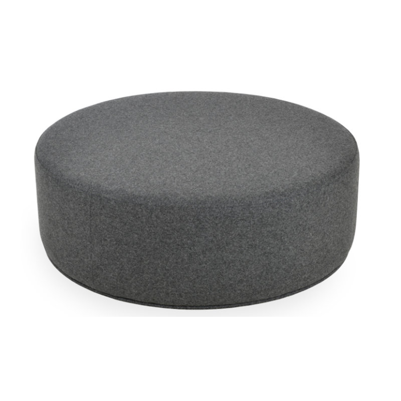 Pouf Celine A Large en laine, Gris foncé