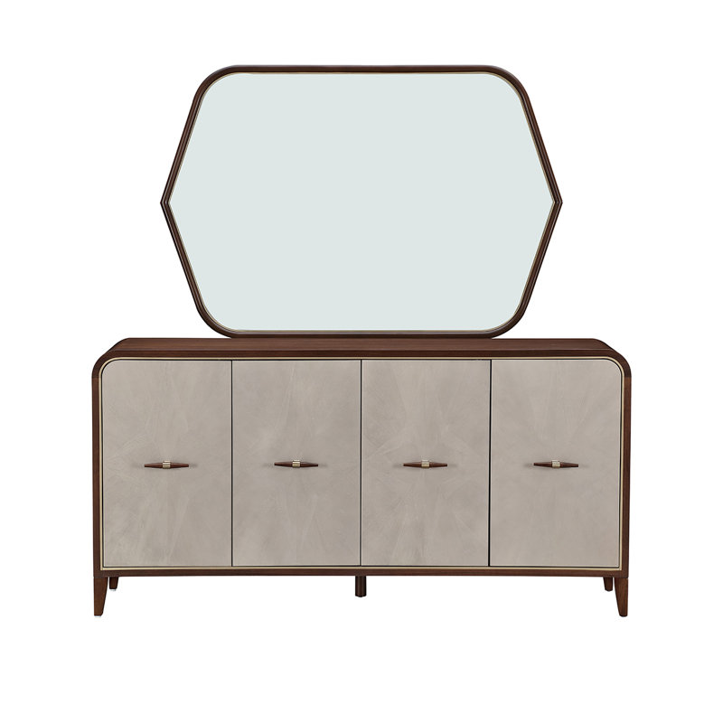 Houston Sideboard With Mirror - Walnut
