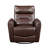 1Pc Recliner Chair With Swivel Motion Luxurious Comfort Brown Leather Upholstered Solid Wood Living Room Furniture-1149747952