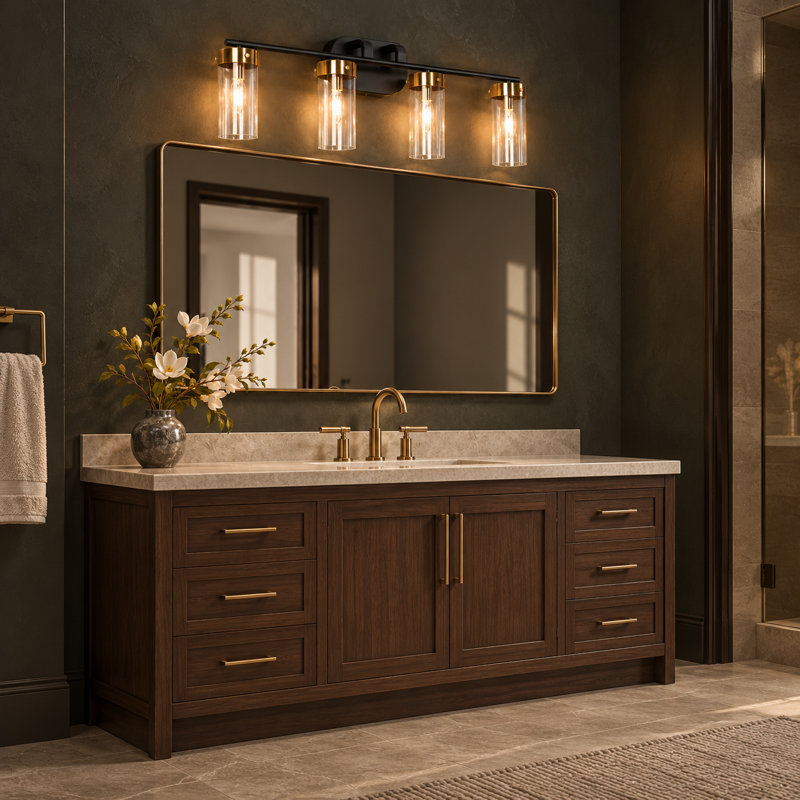 Marcha 4-Light Modern Dimmable Vanity Light, 4