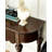 38.58" Walnut color Half Moon Solid Wood Console Table