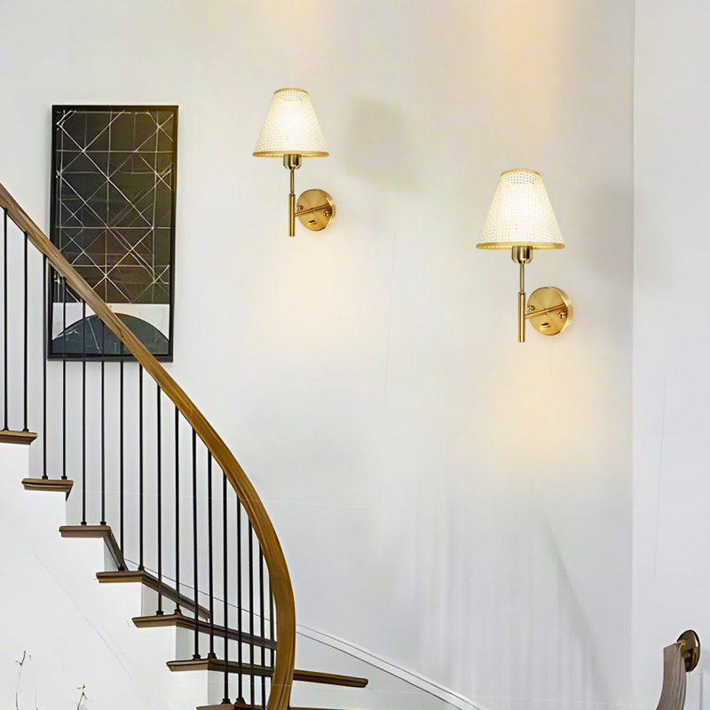 Dimmable Wall Lamp With Switch, Industrial Rustic Iron Wall Sconce For Bathroom And Hallway Decor, Set Of 2