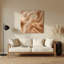 Abstrait couleur champ 28, art mural en métal brun-1173151395