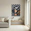 Ensemble de 1 toile murale à carreaux « Reflets »-129355418-129355419