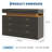 LED TV Stand Cabinet with Charging Station, Floating Countertop Coffee Bar Sideboard with 6 Drawers Storage-137612691
