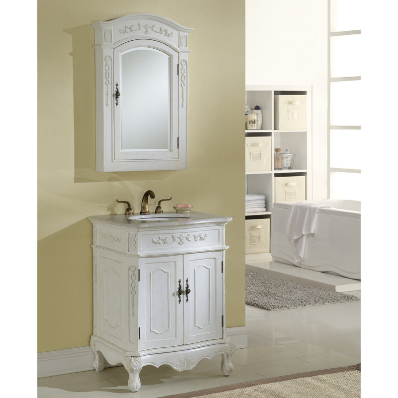 Ensemble de meuble-lavabo simple 27 po Burnet, Blanc antique
