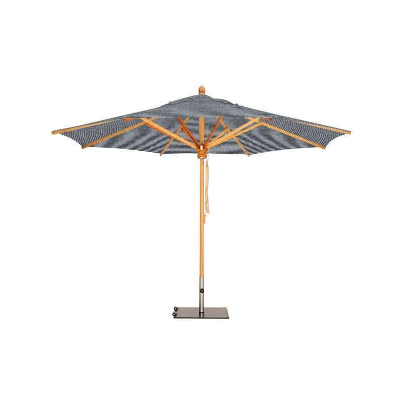 Safari 8.9' Round Umbrella, Smokey, CBS + 2" Galvanized Tube