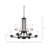 Trimont 9 - Light Steel Dimmable Chandelier