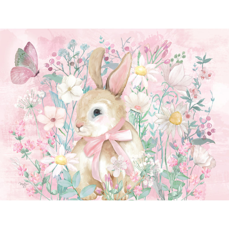 «Spring Bunny 3» par Mollie B. - Impression sur toile tendue, H 8 po x l 12 po