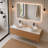 Modern 60" Solid Surface Double Vanity Top for Vessel Sinks - White