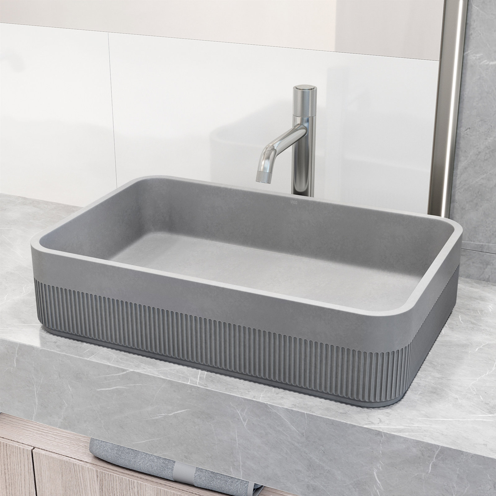 Cypress Rectangular Vessel Bathroom Sink