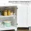 All-Scene Sideboard Buffet Storage - 2 Doors & 2 Drawers, Adjustable Shelf for Kitchen, Living Room and Hallway