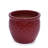 Handmade Ceramic Flower Pot Set of 3, 15/12/10 Inch Diameter, Deep Red with Floral Embossed Pattern, for Orchids Indoor/Outdoor Use on Windowsill & Bookshelf, Breathable Clay-1673360890