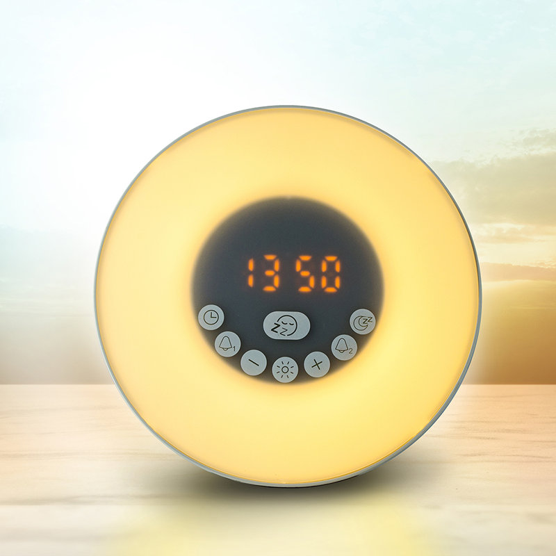 Digital Electric Tabletop Clock with Alarm in White
