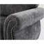Canapé modulaire de 109,5 po, accoudoirs roulés décorés avec rivets, canapé en L pour le salon, canapé d'angle, chenille, coussin de siège à 6 places, 7 places, gris foncé-121059999
