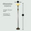 Lampe torchère sur pied 72 po avec abat-jour en verre albâtre Cadenza-718031209-718031208