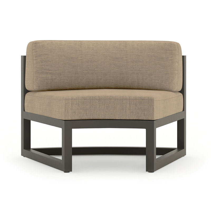 Avion Curve Seat - Black, Cast Silver Sunbrella®, Slate