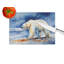 Polar Bear Glass Cutting Board Large