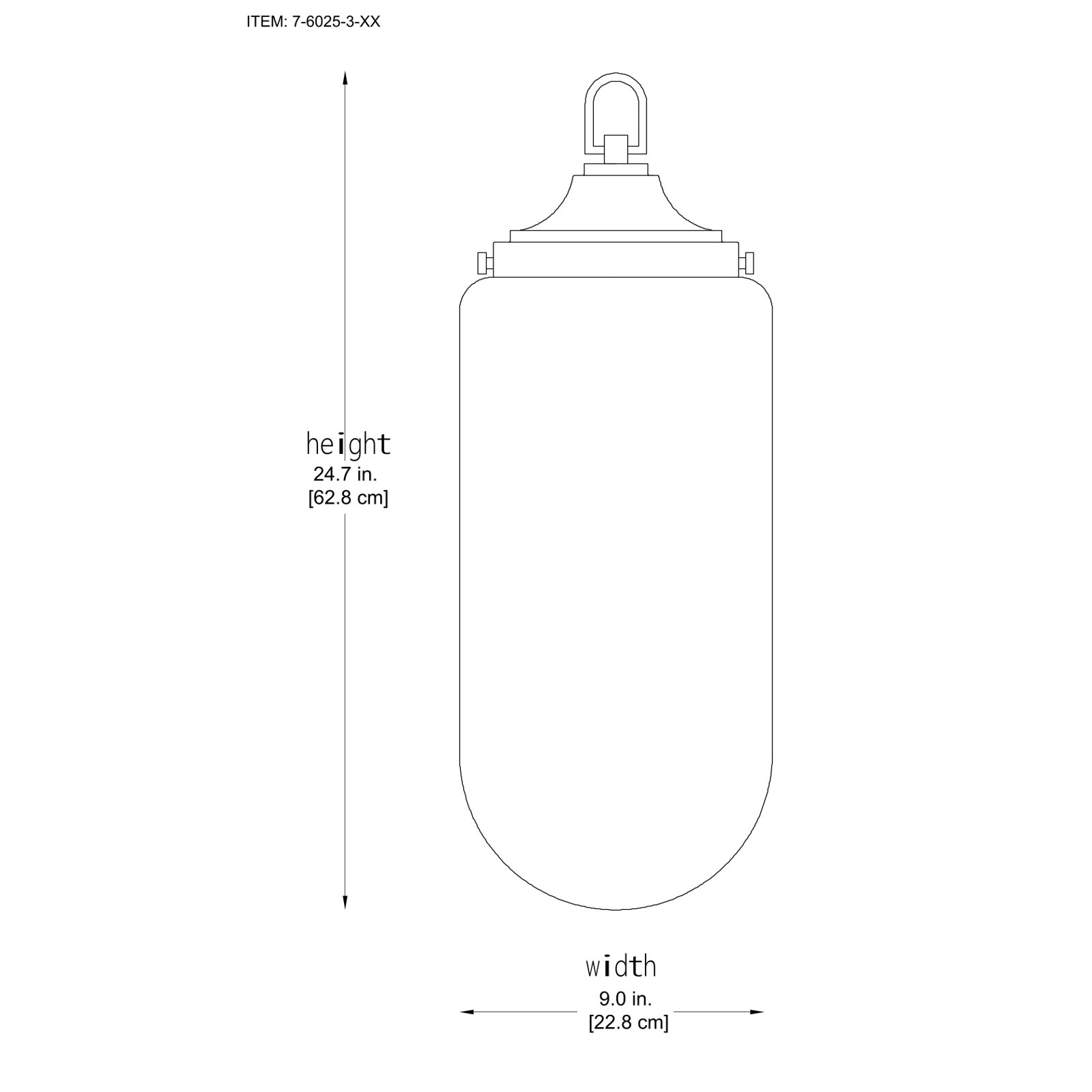 Beachwood 3 - Light Single Pendant, Black