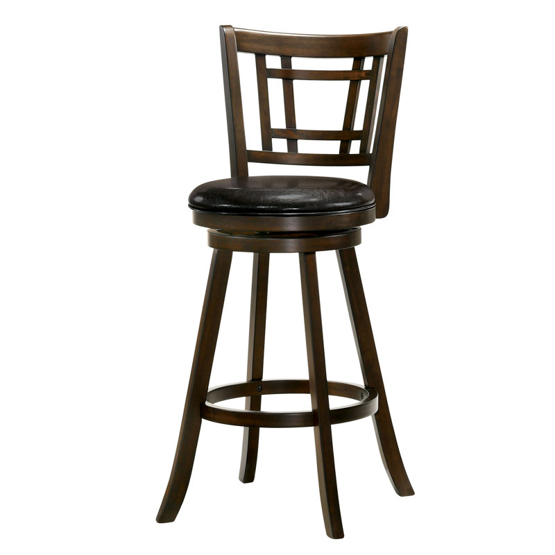 Tabouret pivotant de 30,12 po Immanuel, Cerisier brun