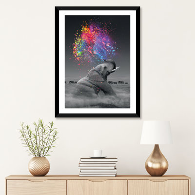 «Elephant - Color Explosion» par Soaring Anchor Designs - impression d'art graphique