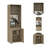 Light Oak 5-Bottle 2-Shelf Bar Cabinet