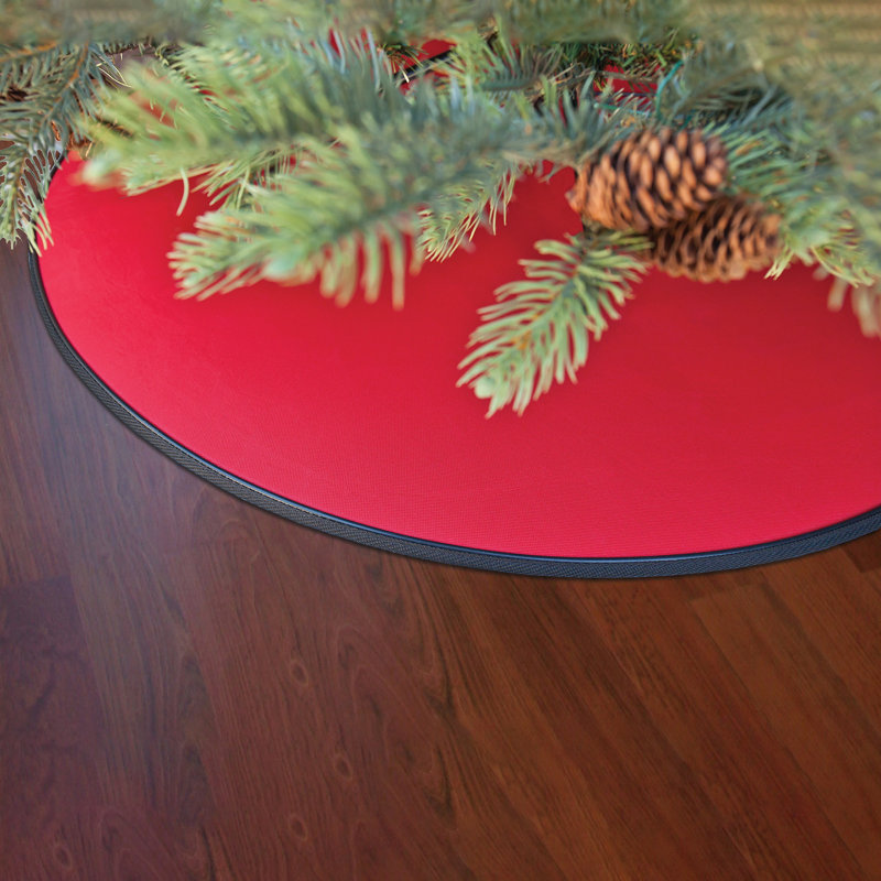 Medium Premium Christmas Tree Mat - 22" - Red And Black