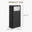 32L Trash Can Plastic Waste Bin with Press Top Lid for Kitchen Living Room