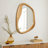 Asymmetrical Pine Wood Frame Wall Mirror