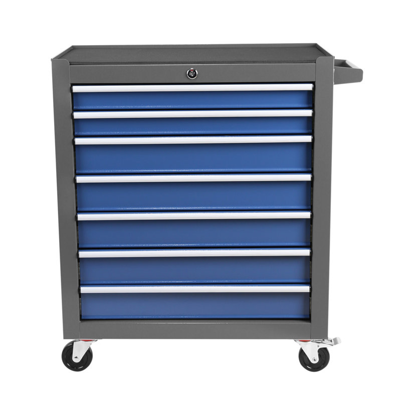 7-Drawer Rolling Tool Cart, Rolling Tool Box On Wheels, Lockable Home Repair Tool Storage Organizer, Tool Chest Cabinet For Mechanic, Garage