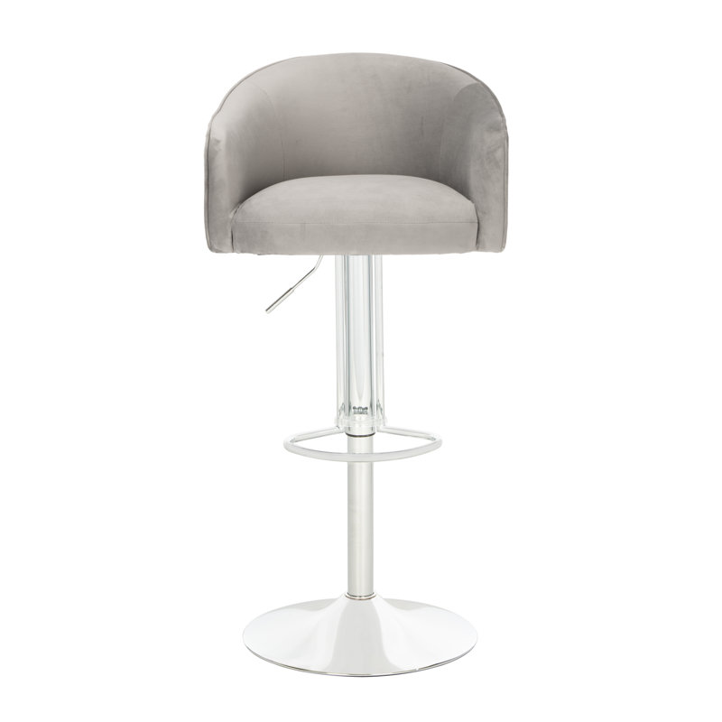 Tabouret de bar à hauteur réglable Plano, Gris clair