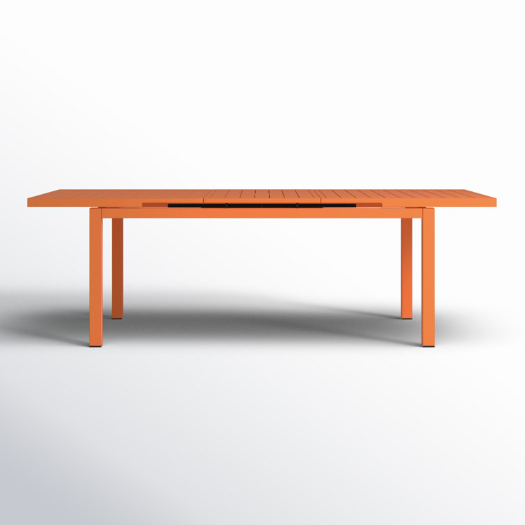 Gibraltar 96'' Extendable Powder Coated Aluminum Outdoor Dining Table