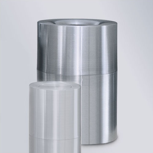 Aluminum Open Trash Can - 55 Gallons, Satin Aluminum