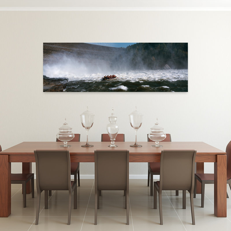 Group of people rafting in a river Gauley River West Virginia USA 1 Piece Wrapped Canvas Panoramic Wall Art