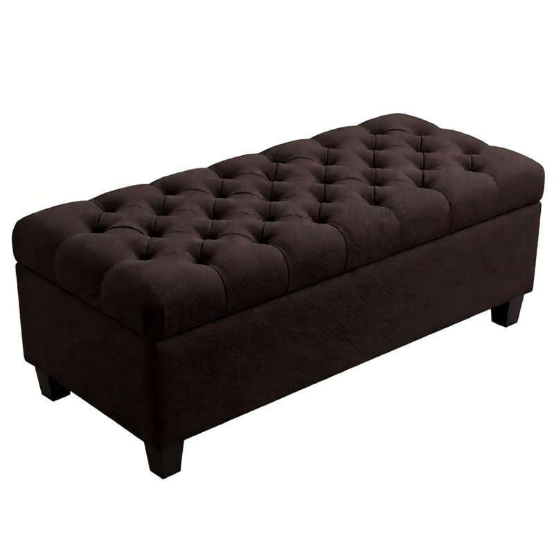 Banc de repose-pieds spacieux avec charnières de sécurité et coutures élégantes, parfait pour la vie, la salle à manger et le vestibule