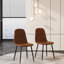 Chaise de salle à manger ergonomique rembourrée avec pieds en métal, ensemble de 6-834591110