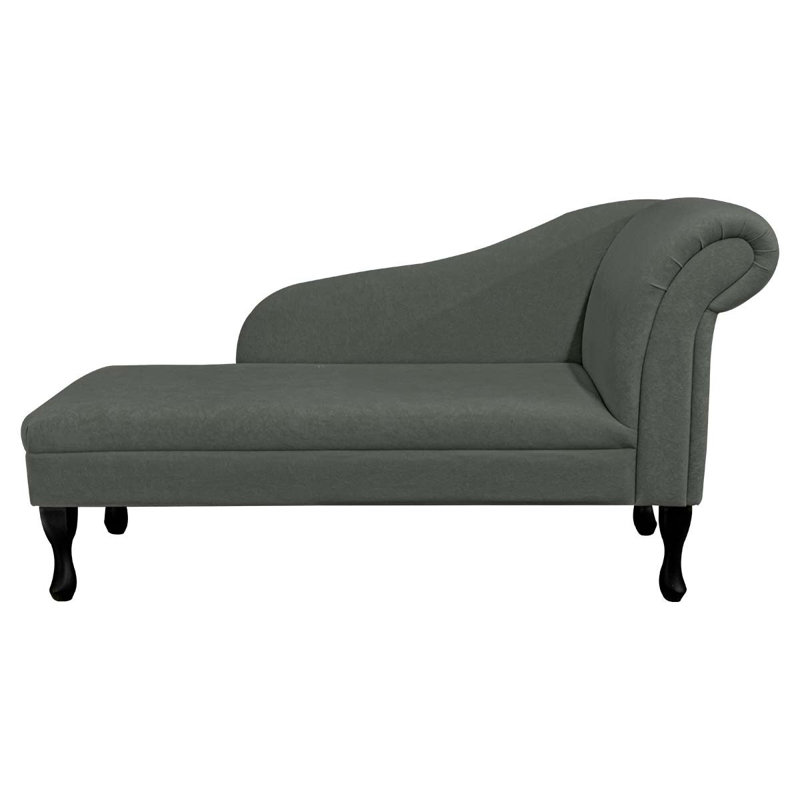 Upholstered Chaise Lounge, Right-Arm Chaise, Grey