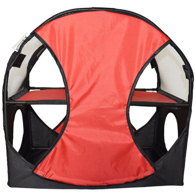 Pet Life Kitty-Play Obstacle Travel Collapsible Soft Folding Pet Cat House