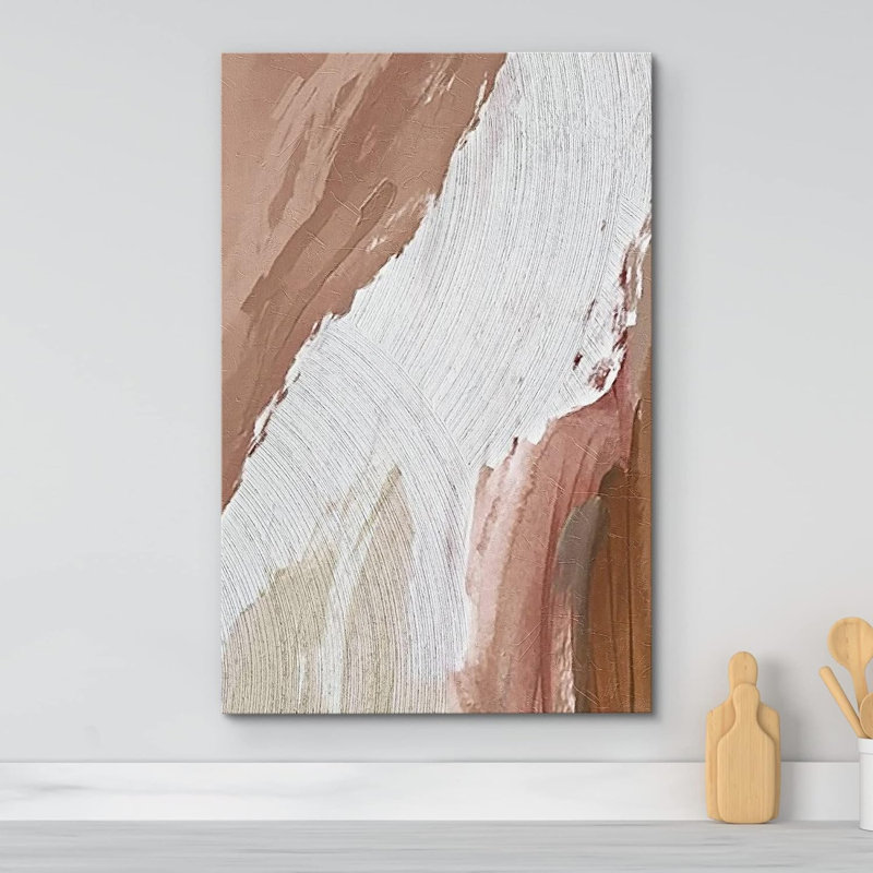 Grunge abstrait effet de coup de peinture rouille brun clair coup de peinture paysage abstrait formes illustrations moderne Art Decor minimal